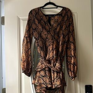 Floral Black and Brown Women's Dress Fashion Nova